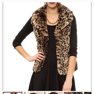 Jack BB Dakota Faux Fur Leopard Vest